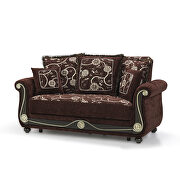 Brown chenille middle-eastern style traditional sofa by Casamode additional picture 7