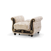 Beige chenille middle-eastern style traditional sofa by Casamode additional picture 12