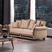 Beige chenille middle-eastern style traditional sofa by Casamode additional picture 3