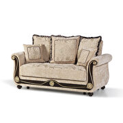 Beige chenille middle-eastern style traditional sofa by Casamode additional picture 8