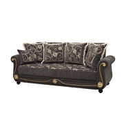 Gray chenille middle eastern style traditional sofa by Casamode additional picture 3
