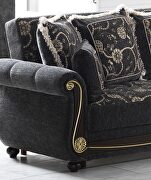 Gray chenille middle eastern style traditional sofa by Casamode additional picture 4