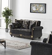Gray chenille middle eastern style traditional sofa by Casamode additional picture 5