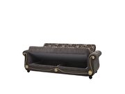 Gray chenille middle eastern style traditional sofa additional photo 5 of 11