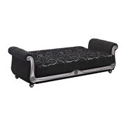 Black chenille middle eastern style traditional sofa by Casamode additional picture 5