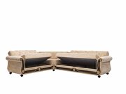 Middle eastern style reversible sectional sofa in beige chenille by Casamode additional picture 5