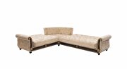 Middle eastern style reversible sectional sofa in beige chenille by Casamode additional picture 6