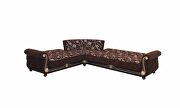 Middle eastern style reversible sectional sofa in brown chenille by Casamode additional picture 3