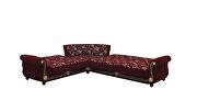 Middle eastern style reversible sectional sofa in burgundy chenille by Casamode additional picture 4
