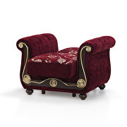 Burgundy chenille middle eastern style traditional sofa by Casamode additional picture 4