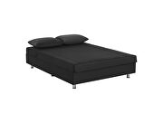 Queen size gray microfiber lift bed w/ storage by Casamode additional picture 2