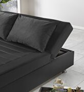 Queen size gray microfiber lift bed w/ storage by Casamode additional picture 7