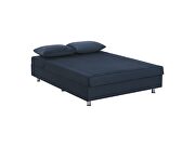 Queen size blue microfiber lift bed w/ storage by Casamode additional picture 2