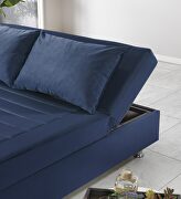 Queen size blue microfiber lift bed w/ storage by Casamode additional picture 7
