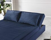 Queen size blue microfiber lift bed w/ storage by Casamode additional picture 8