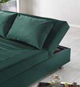 Queen size green microfiber lift bed w/ storage by Casamode additional picture 7