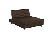Queen size brown microfiber lift bed w/ storage by Casamode additional picture 5