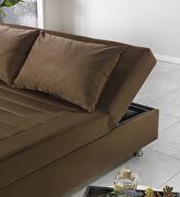 Queen size brown microfiber lift bed w/ storage by Casamode additional picture 7