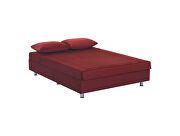 Queen size burgundy microfiber lift bed w/ storage by Casamode additional picture 2