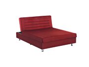 Queen size burgundy microfiber lift bed w/ storage by Casamode additional picture 5