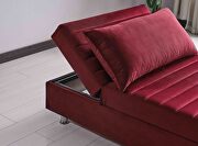 Twin size burgundy microfiber lift bed w/ storage by Casamode additional picture 3