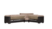 Reversible sleeper / storage sectional sofa in sand / brown additional photo 2 of 3