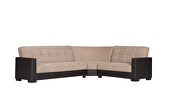 Reversible sleeper / storage sectional sofa in sand / brown additional photo 4 of 3
