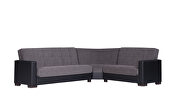 Reversible sleeper / storage sectional sofa in asphalt / black by Casamode additional picture 3