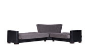 Reversible sleeper / storage sectional sofa in asphalt / black additional photo 4 of 3