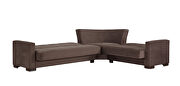 Reversible sleeper / storage sectional sofa in brown microfiber by Casamode additional picture 5