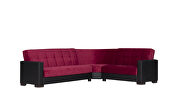 Reversible sleeper / storage sectional sofa in burgundy fabric by Casamode additional picture 2