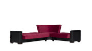 Reversible sleeper / storage sectional sofa in burgundy fabric by Casamode additional picture 4