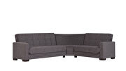 Reversible sleeper / storage sectional sofa in asphalt gray additional photo 2 of 3