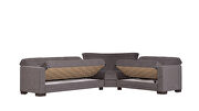 Reversible sleeper / storage sectional sofa in asphalt gray additional photo 3 of 3