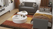 Casual style gray chenille sofa / sofa bed w/ storage by Casamode additional picture 3