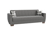 Casual style gray chenille sofa / sofa bed w/ storage by Casamode additional picture 6
