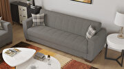 Casual style gray chenille sofa / sofa bed w/ storage by Casamode additional picture 10
