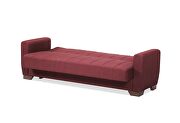Casual style burgundy chenille sofa / sofa bed w/ storage by Casamode additional picture 7