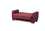 Casual style burgundy chenille sofa / sofa bed w/ storage by Casamode additional picture 8