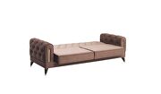 Stylish brown velvet fabric glam style sofa by Casamode additional picture 2