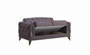 Stylish gray velvet fabric glam style sofa by Casamode additional picture 2