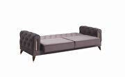 Stylish gray velvet fabric glam style sofa by Casamode additional picture 5