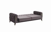 Stylish gray velvet fabric glam style sofa by Casamode additional picture 6