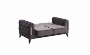Stylish gray velvet fabric glam style sofa by Casamode additional picture 7