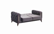 Stylish gray velvet fabric glam style sofa by Casamode additional picture 8