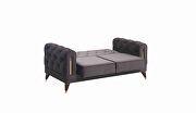 Stylish gray velvet fabric glam style sofa by Casamode additional picture 9