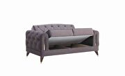 Stylish gray velvet fabric glam style sofa by Casamode additional picture 10