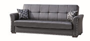 Black pu leather sofa w/ storage by Casamode additional picture 10