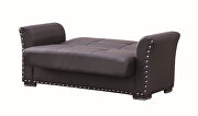 Brown pu leather sofa w/ storage by Casamode additional picture 5
