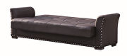 Brown pu leather sofa w/ storage by Casamode additional picture 8